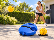 PickleJoy Solo Trainer used for backyard practice